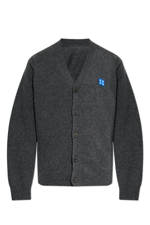 ADER ERROR GLOW CARDIGAN CHARCOAL A1